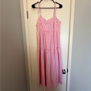 J Crew Pink Gingham Dress